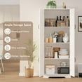 thumbnail image 7 of Huisuilinss 60" Tall Pantry Cabinet,Kitchen Pantry Storage Cabinets with 2 Door and 3 Adjustable Shelves, White Wood Pantry Storage Cabinet, Cupboard for Kitchen, Dining Room, Living Room and Bathroom, 7 of 7