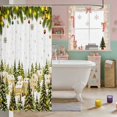 thumbnail image 3 of Manfei Snow Waterproof Shower Curtain 72Wx84L House Bathroom Waterproof Shower Curtain, 3 of 5