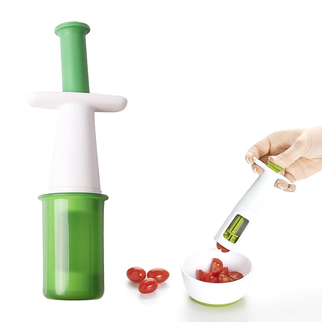 Oleegame 1PC Potato Fry Cutter 2 Grape Cutter Grape Slicer Grape Small Tomato Quarter Cutter Tool Green