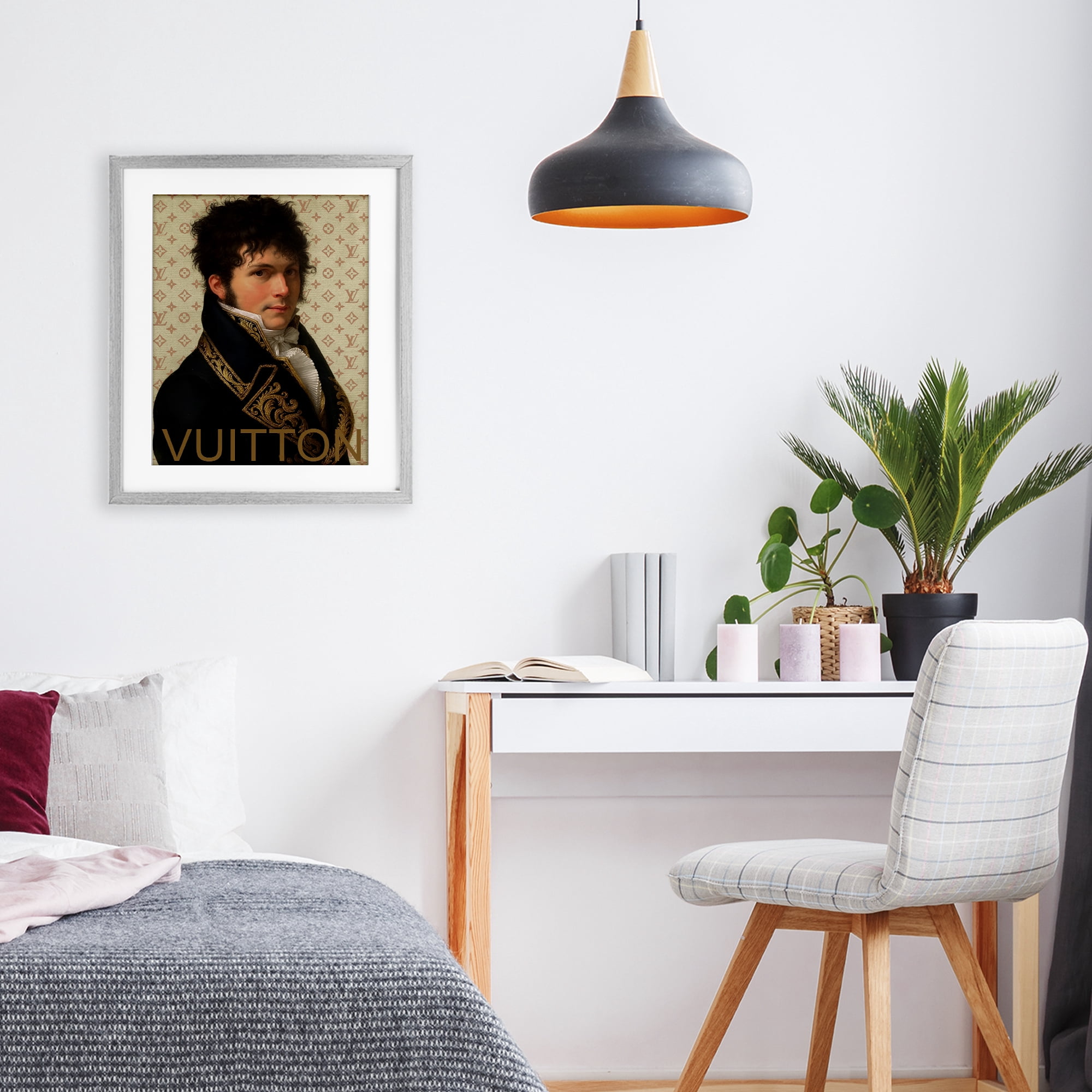 Stupell Industries Glam Gentleman In Spring Gray Framed Print Under Glass, design by Grotto Studios