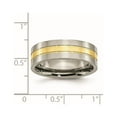 thumbnail image 6 of Chisel Titanium Polished Yellow IP-plated 7mm Grooved Band, 6 of 7
