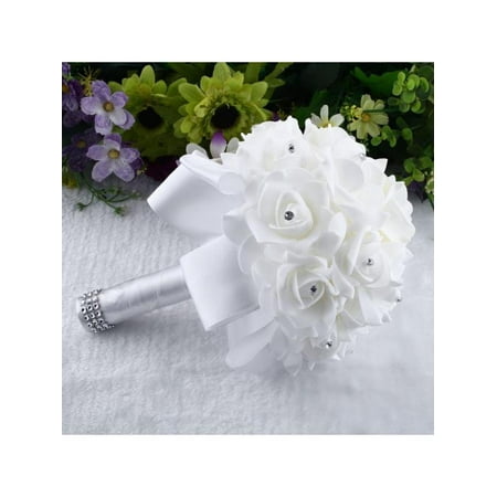Hope Rhinestone - Brooch Bride Rhinestone Wedding Bouquet Fake Artificial Flowers Decor Gift Home Decor