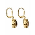 thumbnail image 3 of PalmBeach Jewelry Genuine Oval Tiger's Eye Cabochon Drop Earrings Yellow Gold-Plated, 3 of 5