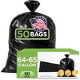 thumbnail image 5 of 65 Gallon Trash Bags for Toter, (Value-Pack 50 Count w/Ties) Extra Large 64 Gallon Heavy Duty, 60 Gal Trash Bags Outdoor Garbage Can Liner for CustodiansExtra Large Garbage Bag 70 Gallon, 5 of 6