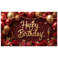 thumbnail image 2 of Glittering Champagne Birthday Banner Decorative Balloons Rose Gift Happy Birthday for Celebration Indoor Decoration Party, 2 of 5