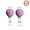 2PCS-Purple, variant on Rubber Head Glass Vacuum Cupping Chinese Therapy Set Hijab Jars AntiCellulite Suction Cups Massage Body Health Massager For Face