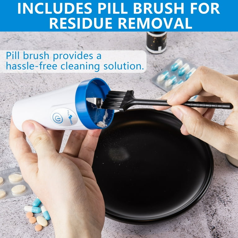 removing medication residue from pill cutter