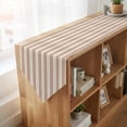 thumbnail image 4 of Orange Stripes Table Runner Linen Burlap Table Runner 90 Inches Long Minimalist Vertical Lines Vintage Dresser Scarves for Kitchen Island Coffee Dining Room Party Wedding Holiday Decoration 13"x90", 4 of 8