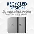 thumbnail image 3 of LaCie Mobile Drive STLP2000400 - Hard drive - 2 TB - external (portable) - USB 3.2 Gen 1 (USB-C connector) - moon silver - with 3 years Seagate Rescue Data Recovery, 3 of 8