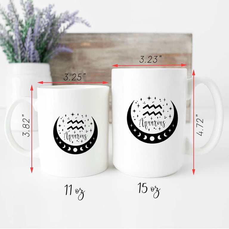 Aquarius Zodiac Sign Gift Mug, Ceramic Novelty Coffee Mugs 11oz, 15oz Mug,  Tea Cup, Gift Present Mug For Birthday, Christmas Thanksgiving Festival -  Walmart.com