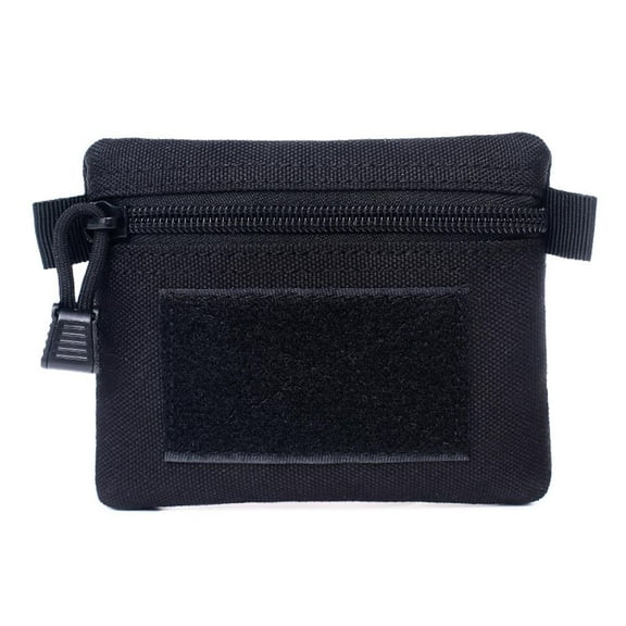 Yucurem Waterproof Waist Belt Bag with Zipper, Portable Pouch Wallet Bag, EDC Belt Wallet Bag (Black)