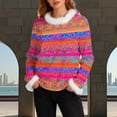 thumbnail image 6 of Goodtrade8 Fleece Warm Shirts for Women Long Sleeve Pullover Holiday Crew Neck Winter Womens Tops Style, 6 of 6