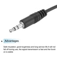thumbnail image 4 of Cable de reemplazo TRS de 3 polos con conector macho de 3.5mm a cable de extremo abierto para reparación de auriculares, 1m, 4 of 6