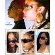 thumbnail image 5 of Gafas de Sol Dollger Trendy Y2K Sin Montura Envolventes Negras, 5 of 7