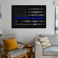 thumbnail image 6 of Thin Blue Line American Flag Poster Decorative Painting Canvas Wall Art Living Room Posters Bedroom Painting,Unframe-style,12x18inch(30x45cm), 6 of 8