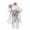 Sequin Shirt Santa, variant on Christmas Sitting Santa Hand Crafted White Silver Coat&Sequin shirt Santa Claus Figurines Doll with Gift Bag and Presents Christmas Decoration for Home Office Table Xmas Party Ornament Gift