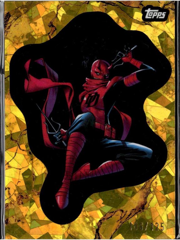 Collectible Elektra 2025 Topps Marvel Comic Book Heroes Gold Cracked Ice 106/125 #116 Trading Card
