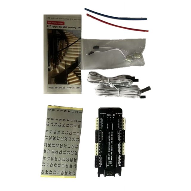 PIR LED Motion Sensor Light Strip Stair 32 Channel Controller for Indoor Motion Night Light 12V/24V Flexible Strip