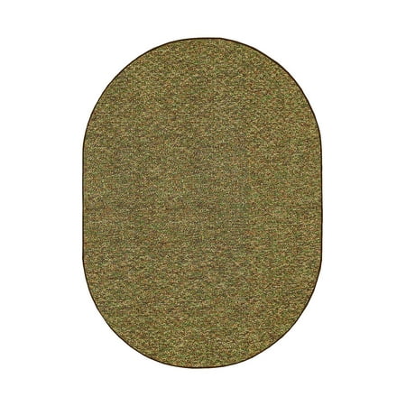 Skid Patio Furniture Outdoor Artificial Turf Camo Green Area Rugs With Premium Non Skid backing Great for Decks, Patio's & Gazebo's to Pools, Docks & Boats and other outdoor recreational purposes 1.5' x 2.25' Oval Mat ()