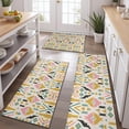 thumbnail image 2 of Multicolor Ethnic Geometric Pattern Kitchen Rugs Sets Of 3,Kitchen Runner Rugs Non Skid Washable,Decorative Kitchen Floor Mats for Kitchen,Sink,Laundry,17"x30"+ 17"x47" + 17"x59", 2 of 6