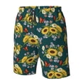 thumbnail image 5 of Naloa Sunflowers Men's Beach Shorts, Surfing shorts, Swim trunks, Quick Dry Swim Trunks for Surfing Beach Fun - 3X-Large, 5 of 9