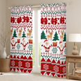 thumbnail image 2 of Feelyou Santa Claus Curtains Pack of 2 (42x84 Each) for Teen, Red Triangle Geometric Curtains Blackout, Merry Christmas Bedroom Curtains, Window Curtains Room Decor, 2 of 6