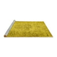 thumbnail image 2 of Ahgly Company Machine Washable Indoor Square Persian Yellow Traditional Area Rugs, 6' Square, 2 of 4