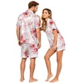thumbnail image 4 of Halloween Pj Set Halloween Couple Pajamas Matching Sets Button Up Pajamas Spooky Pajamas Women Halloween Pajamas Couple Pajamas Matching Sets Womens Pajama Sets With Pockets, White, S, 4 of 5