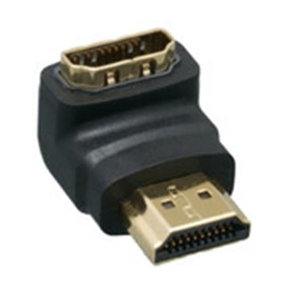 Cablewholesale 30HH-50220 90 Degree Port Saver Adapter with Down HDMI Type-A Male To Female, Black