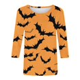 thumbnail image 5 of NMMUED T-Shirts d'Halloween pour Femmes, Tuniques Graphiques Col Rond T-Shirts pour Femmes Automne Vintage Vert TG, 5 of 5