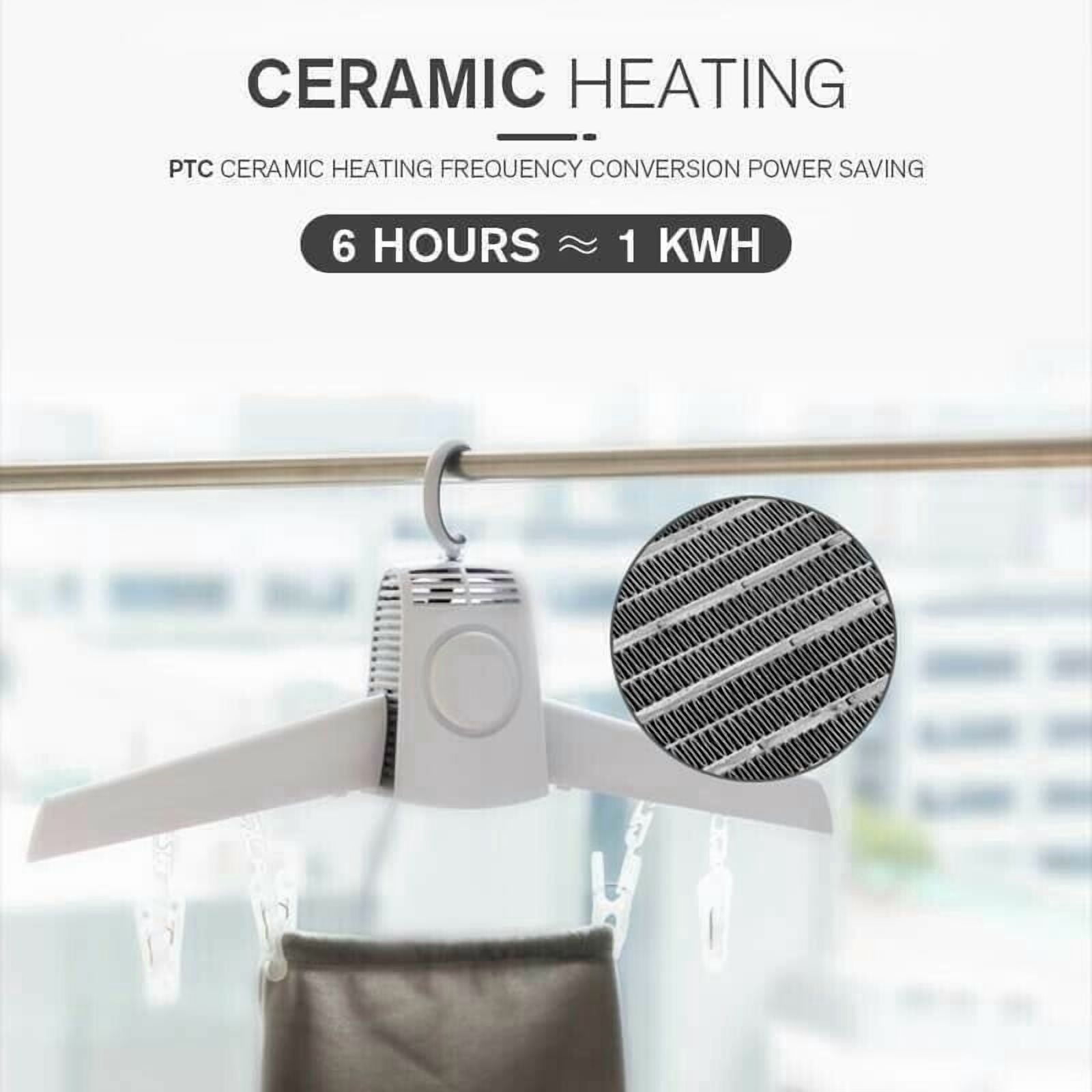 Portable Electric Clothes Dryer Hanger, Multifunctional Drying Rack with Shoe Attachments, Travel Dryer for Clothes and Shoes