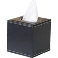 thumbnail image 1 of Tissue Box Holders, Tissue Box Cover Napkin Holder PU Leather Tissue Dispenser Facial Tissue Box for Home Office Car Tissue Cover (Black), 1 of 5