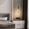 thumbnail image 3 of Creative Teardrop-Shaped Wall Lamp, Single-Head Aluminum Wall Pendant Light with Drop-Shaped Crystal Lampshade, LED Wall SconcesBlack 3000k, 3 of 4