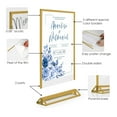 thumbnail image 3 of M&T Displays Double Sided Desktop Acrylic Tabletop Sign Menu Holder 8.5x11 Gold Border (6 pack), 3 of 9