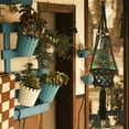 thumbnail image 6 of Northlight 43" Lattice Pattern Macrame Indoor Planter Hanger - Black, 6 of 6