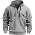 thumbnail image 2 of YATELLE Tactical Hoodies for Men Quarter Zip Pullover Men Vintage Workout Hoodies with Pockets Military Tactical Sweatshirt, 2 of 5