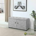 thumbnail image 3 of 18" Tall Storage Ottoman , Dove Gray, 3 of 4
