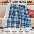 thumbnail image 4 of Heated Blanket Electric Blanket Throw, 50X60 Heating Blanket with 10 Heating Levels & 8 Hours Auto Off, Washable Plaid Sherpa Blanket, Valentines Day, 4 of 9