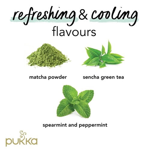 PUKKA Mint Matcha Green Organic & Fair Herbal Tea Bags 20's, British Import (Pack of 3)