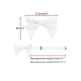thumbnail image 3 of INSPIRE CHIC Men's Solid Color Satin Classic Bow Tie for Formal Suit White, 3 of 4