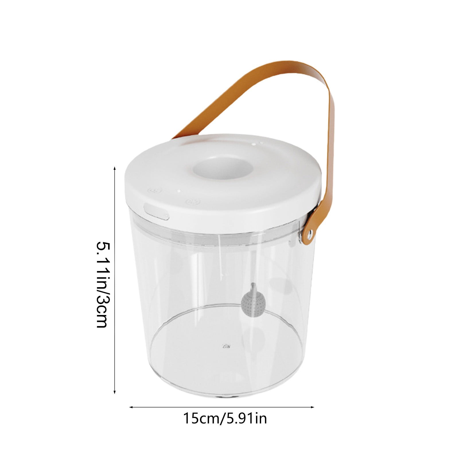 Desktop Fish Tank with Filter and Oxygen Pump, Portable, 7.9x5.9x5.9 in, White