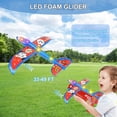 thumbnail image 2 of 1 paquete de juguetes lanzadores de avión, planeador de espuma LED, juguete de avión de vuelo, 1 lanzador para regalo de cumpleaños para niños mayores (rango de 1 + 1,49 pies), 2 of 5