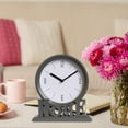 thumbnail image 3 of 2x Reloj de Escritorio Chimenea Mantel Fácil de Leer Oficina Estante Sin Tictac Relojes de Mesa Silenciosos para Adorno de Pasillo Hotel Granja Beige gris oscuro BLESIY Reloj de pared, 3 of 8