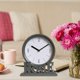 thumbnail image 3 of 2 Piezas de Reloj de Escritorio, Repisa Decorativa para El Hogar, Fácil de Leer, Chimenea, Sin Tictac, Estante de Oficina, Relojes de Mesa para Decora Beige gris oscuro perfecl Reloj de pared, 3 of 8