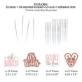thumbnail image 6 of Big Dot of Happiness It's Twin Girls - Dessert Cupcake Toppers - Pink and Rose Gold Twins Baby Shower Clear Treat Picks - Set of 24, 6 of 7
