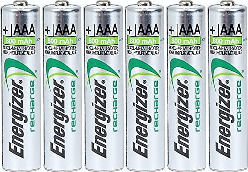 4X Energizer AccuRecharge Extreme AAA 800mAh HR3 Rechargeable NiMH Batteries