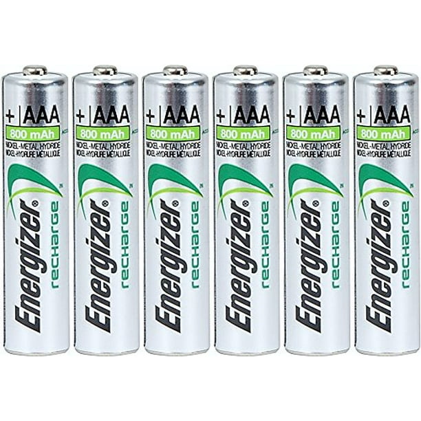 Energizer AAA Rechargeable NiMH Battery 800 mAh 1.2V x six (6