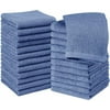 Pack of 24 Cotton Washcloths 12x12 inches for Finger and Face, Electric Blue