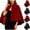 Wine, variant on Medieval Velvet Short Cape For Women, Halloween Collared Frog Button Shawl, Ladies Party Performance Vintage Poncho