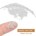 thumbnail image 2 of Uxcell Nail Art Beads 0.04" Mini Metal Caviar Nails Beads Ball with Bag, White, 2 of 6